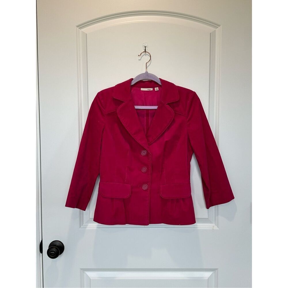 Halogen Hot Pink Corduroy Jacket Size Medium